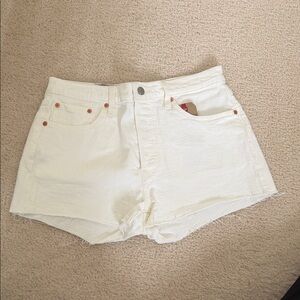 Levi’s 501 White Denim Shorts